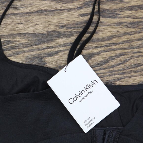 NWT Calvin Klein Convertible Straps Wirefree Fusion Flex Balconette Bra Black S - Picture 8 of 9